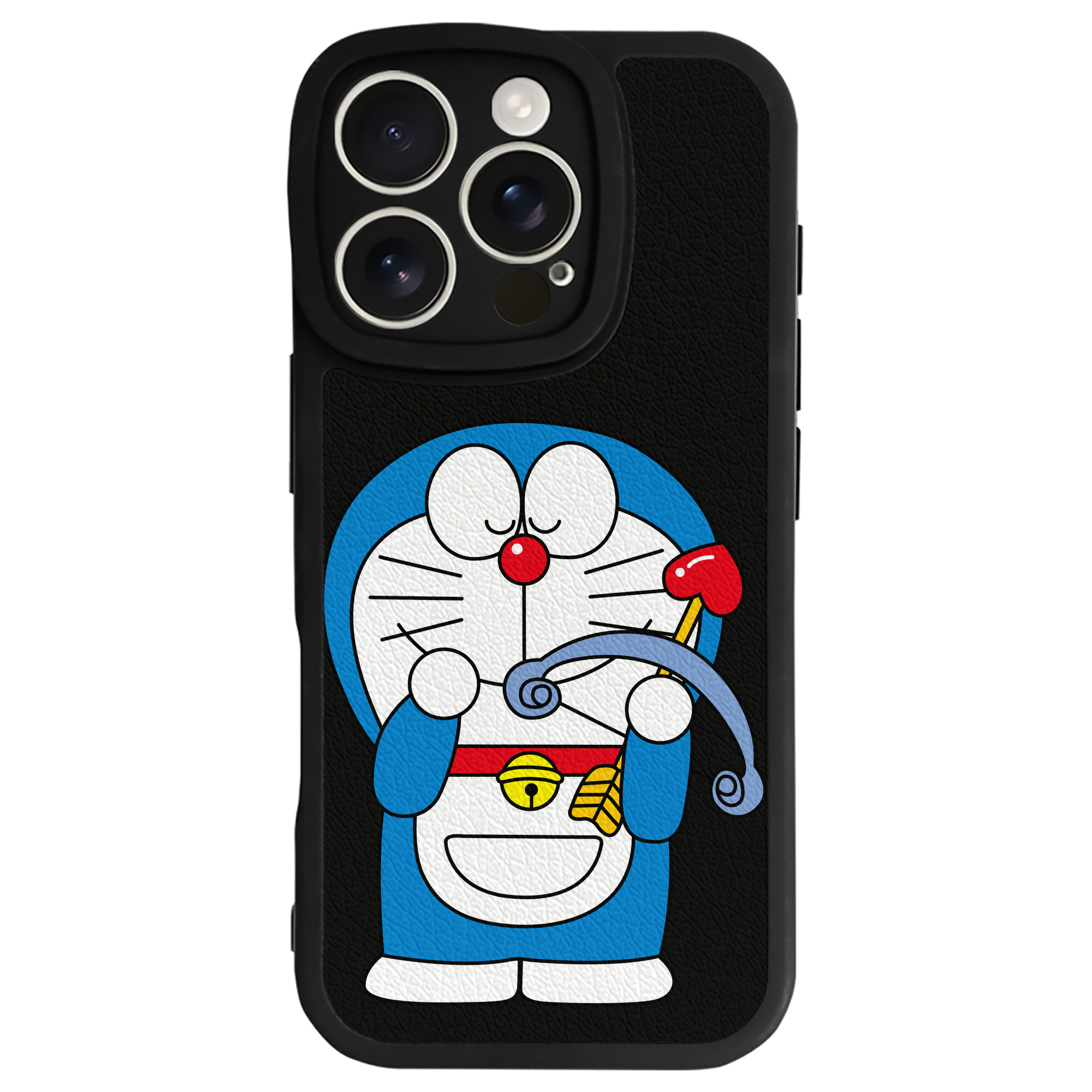 （画像用） ドラえもん Doraemon 【iPhone 16シリーズ対応】シリコンスマホケース（レザー調） 材質：シリコン